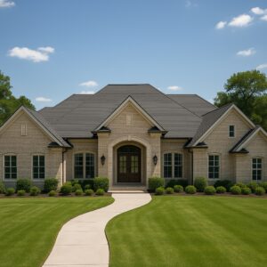 Single-story Houston home showcasing asphalt shingles roof