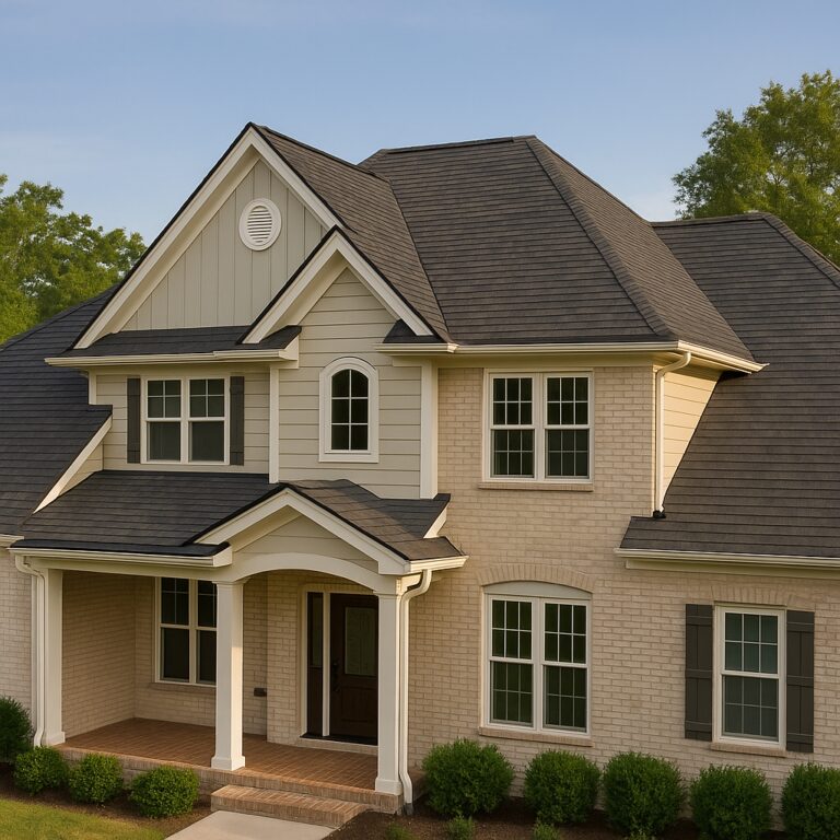 Asphalt shingle roof replacement on Houston residence.