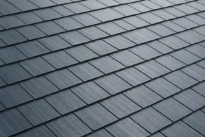 Home with Metal roof that looks like shingles